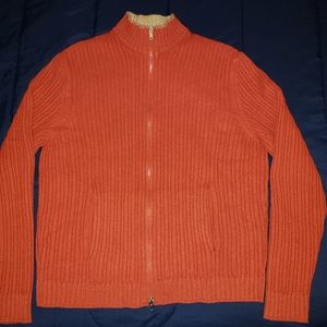 BRUNELLO CUCINELLI  70%Wool/ 30%Cashmere Ribbed Knit Zip Up Cardigan